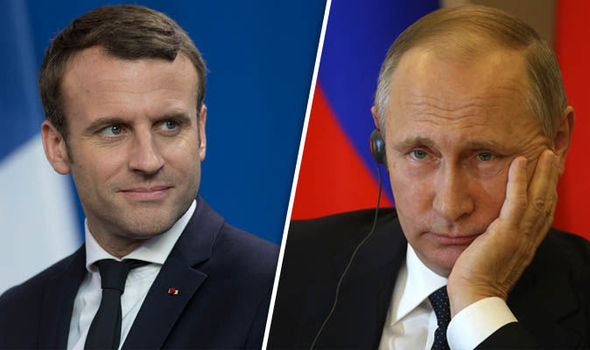 В.Путин, Э.Макрон нар утсаар ярьжээ