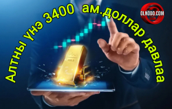Алтны үнэ 3400 ам.доллар давлаа