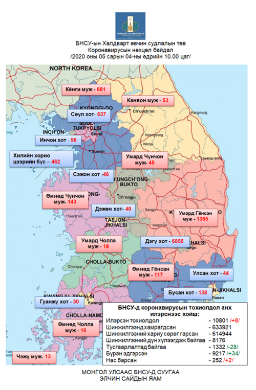 БНСУ-ын Халдварт өвчин судлалын төвийн 10:00 цагийн мэдээ 2020.05.04.