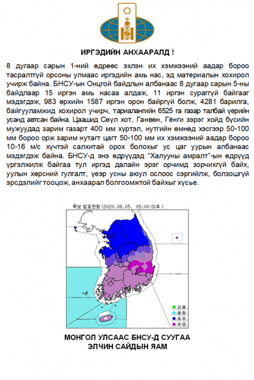 СОЛОНГОС УЛСАД АЖИЛЛАЖ АМЬДАРЧ БАЙГАА ИРГЭДИЙН АНХААРАЛД