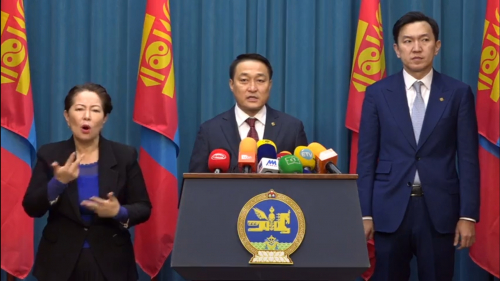 Засгийн газрын ХЭГын дарга Д.Амарбаясгалан мэдээлэл хийлээ.