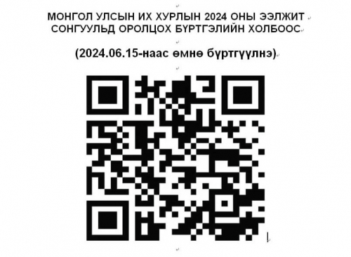 БНСУ-д суугаа ЭСЯ-ны байранд гадаад паспорт эсхүл иргэний үнэмлэхтэйгээ биечлэн ирж саналаа өгнө.