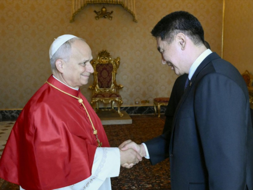 Монгол Улсын Ерөнхийлөгч У.Хүрэлсүх Гэгээн Ширээт Улсын төрийн тэргүүнтэй уулзлаа